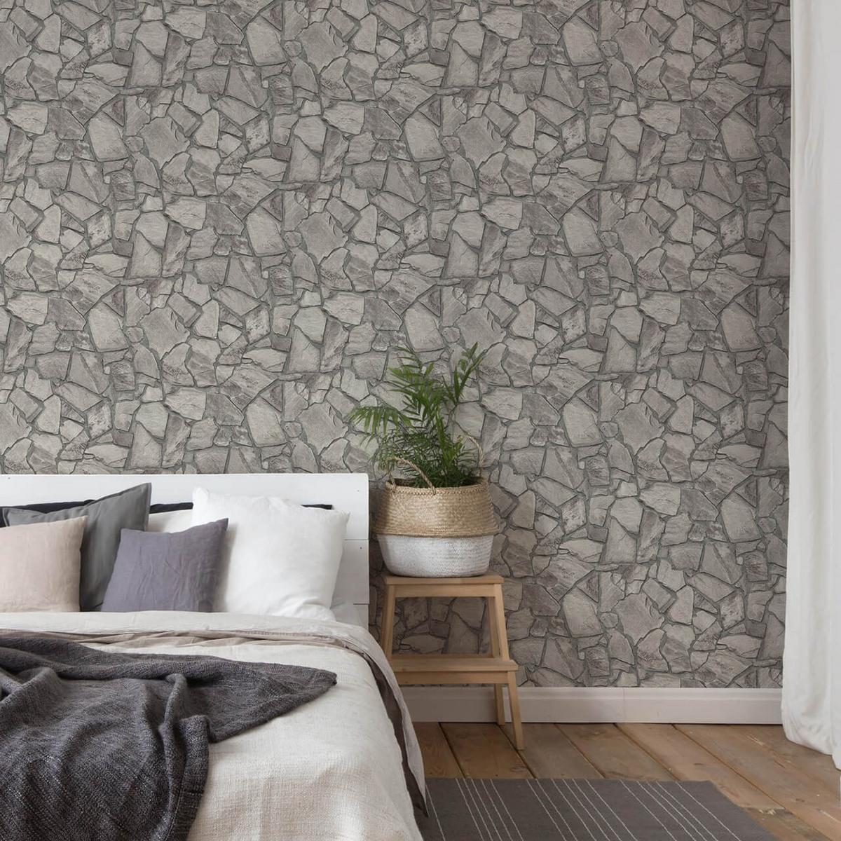 VLIESTAPETE Grau 53/1005 cm - Grau, Textil (53/1cm) - KUNSTLOFT