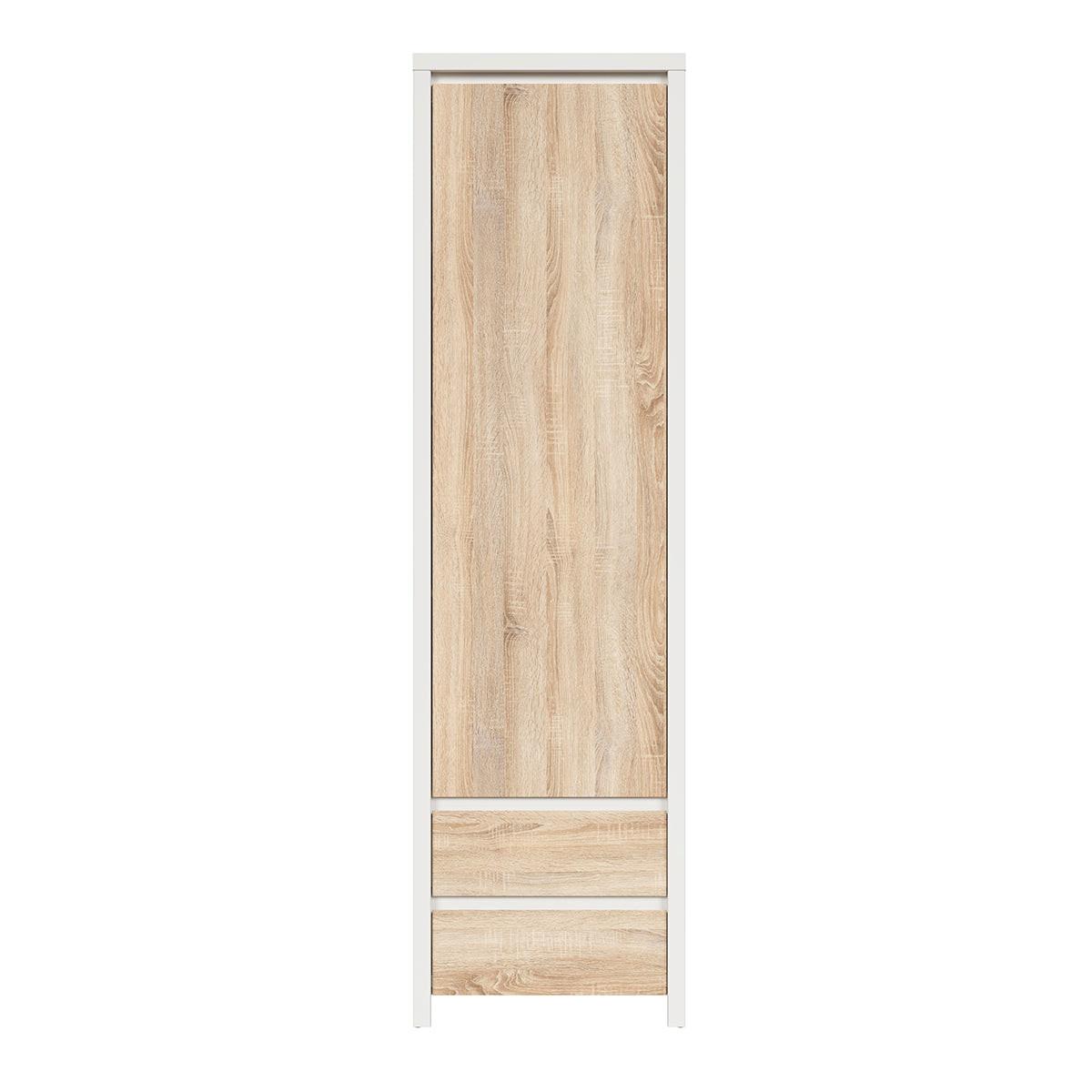 SCHRANK 1 Tür Soren Holz und Weiß - Weiß, Holzwerkstoff (56/200.5/40.5cm) - Petits-meubles