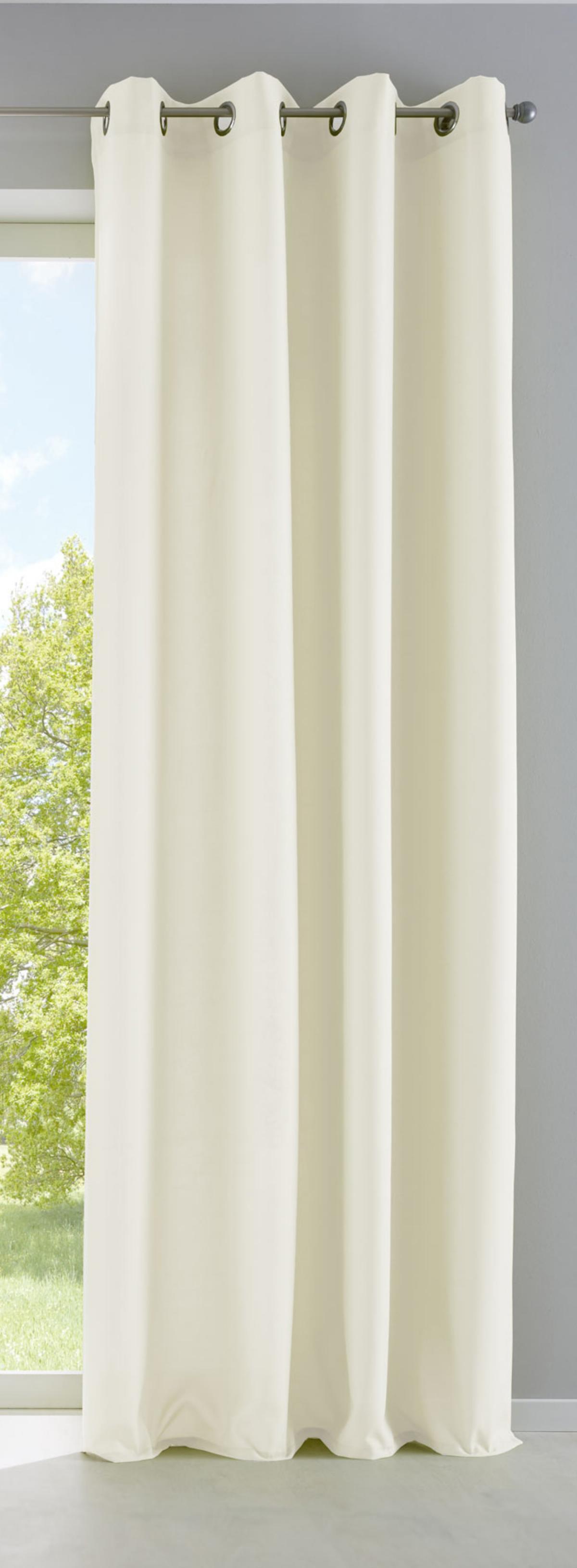 VORHANG PALERMO HxB 225x140 cm Creme - Creme, Textil (140/225/1cm) - Gardinenbox