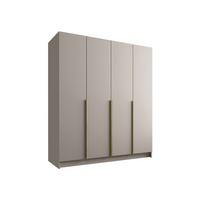 KLEIDERSCHRANK Santi I - Kaschmir/Goldfarben, Holzwerkstoff/Metall (200/215/58cm) - MIRJAN24