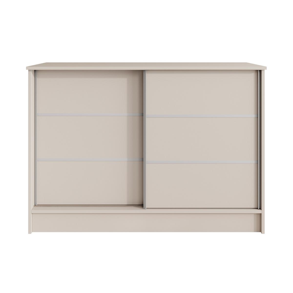 KOMMODE Mirela mit 2 Schiebetüren 120 cm, Kaschmir - Kaschmir, Holzwerkstoff (121/85/43.5cm) - Beautysofa