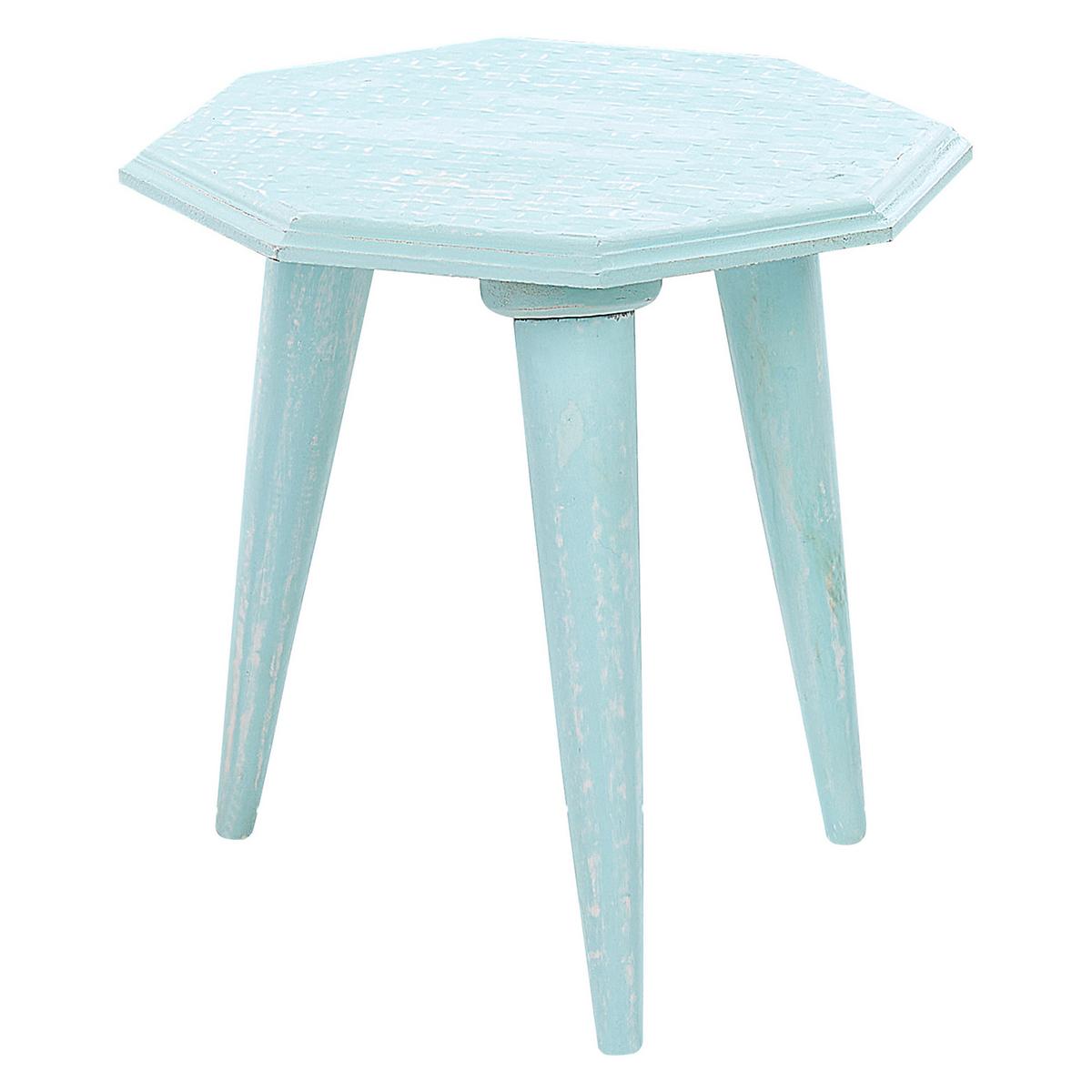 BEISTELLTISCH 2er-Set Achteckig Blau Kanri - Blau, Holzwerkstoff (42/42/45cm) - Beliani