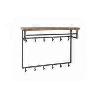 GARDEROBE ADELIA Grau Nussbaum - Grau, Metall (100/80/30cm) - KAWOLA
