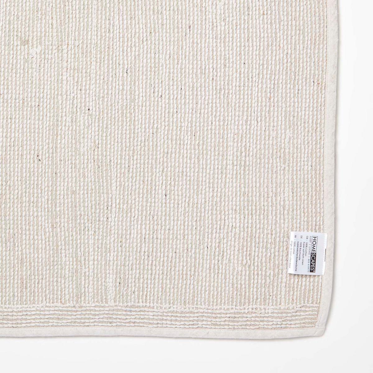 BADEMATTE 50/80 cm Boho-Muster, Baumwolle - Weiß, Textil (50/80cm) - Homescapes