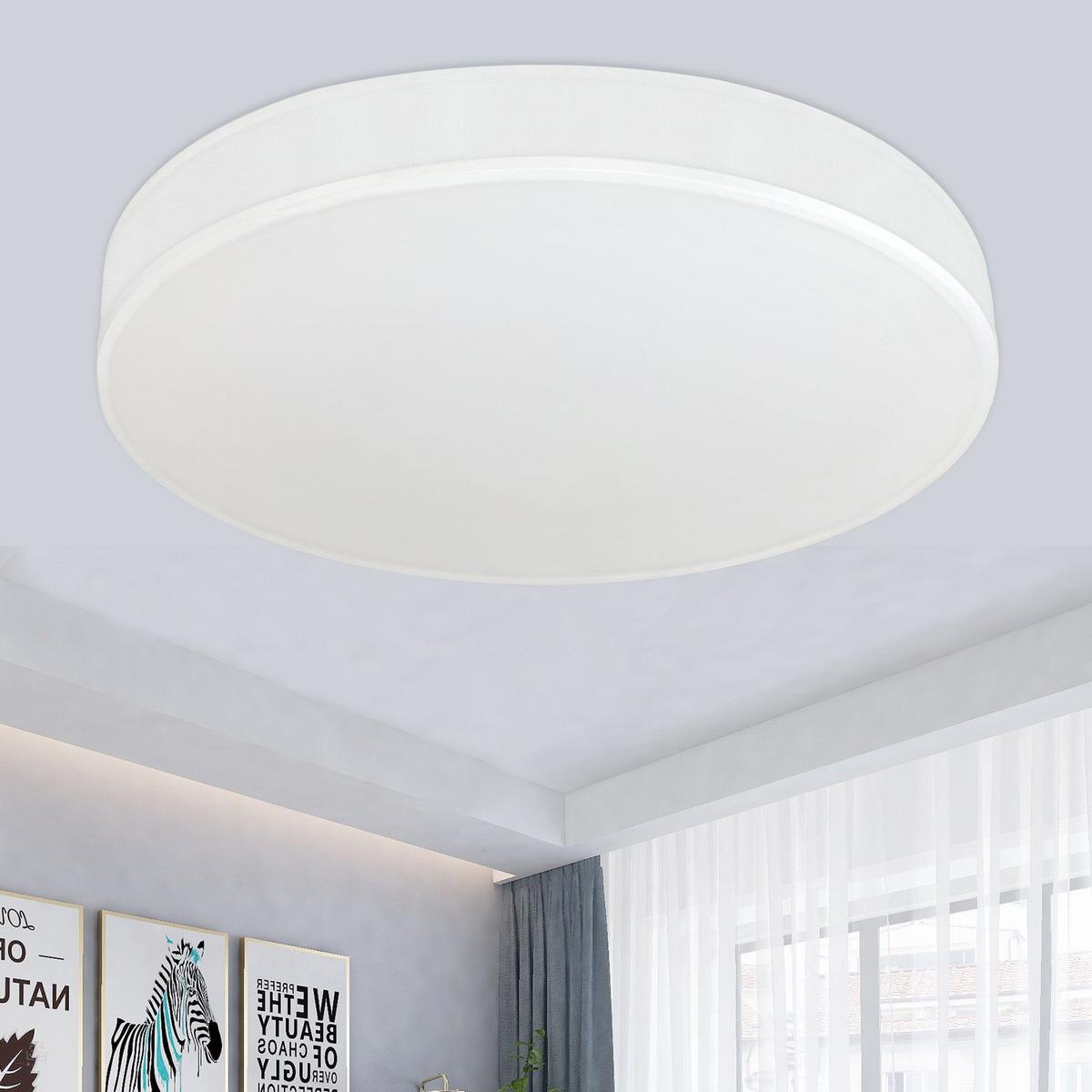 LED-DECKENLEUCHTE Alvira 30/30/6 cm - Weiß, Textil (30/30/6cm) - Nettlife