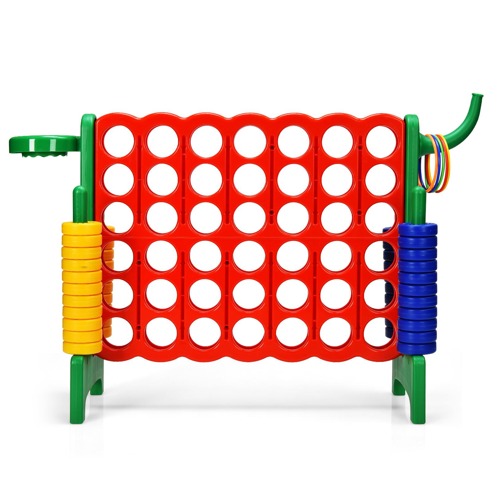 SPIELSET 4 in 1 Riesiges 4 Gewinnt Multicolor - Multicolor, Kunststoff (84/33cm) - COSTWAY