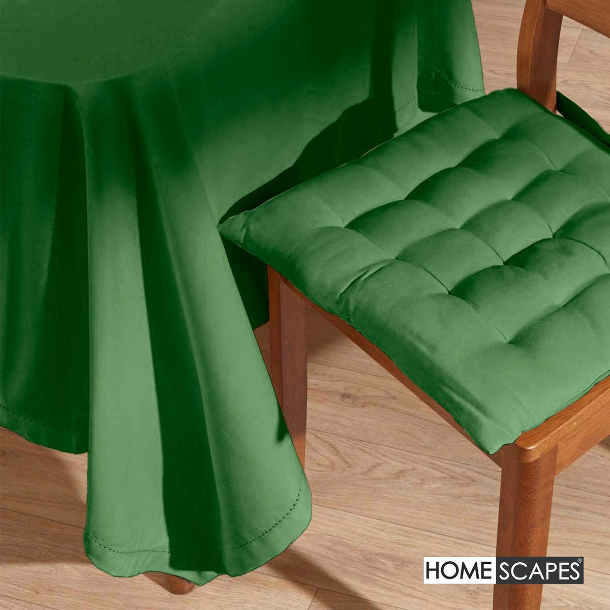 TISCHDECKE dunkelgrün rund 178 cm, 100% Baumwolle - Dunkelgrün, Textil (178/178cm) - Homescapes