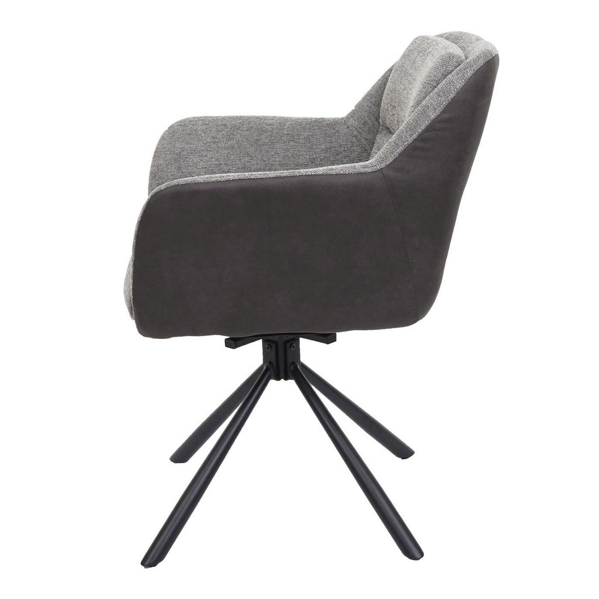 ESSZIMMERSTUHL Grau - Dunkelgrau/Grau, Textil (65/83/57cm) - MCW