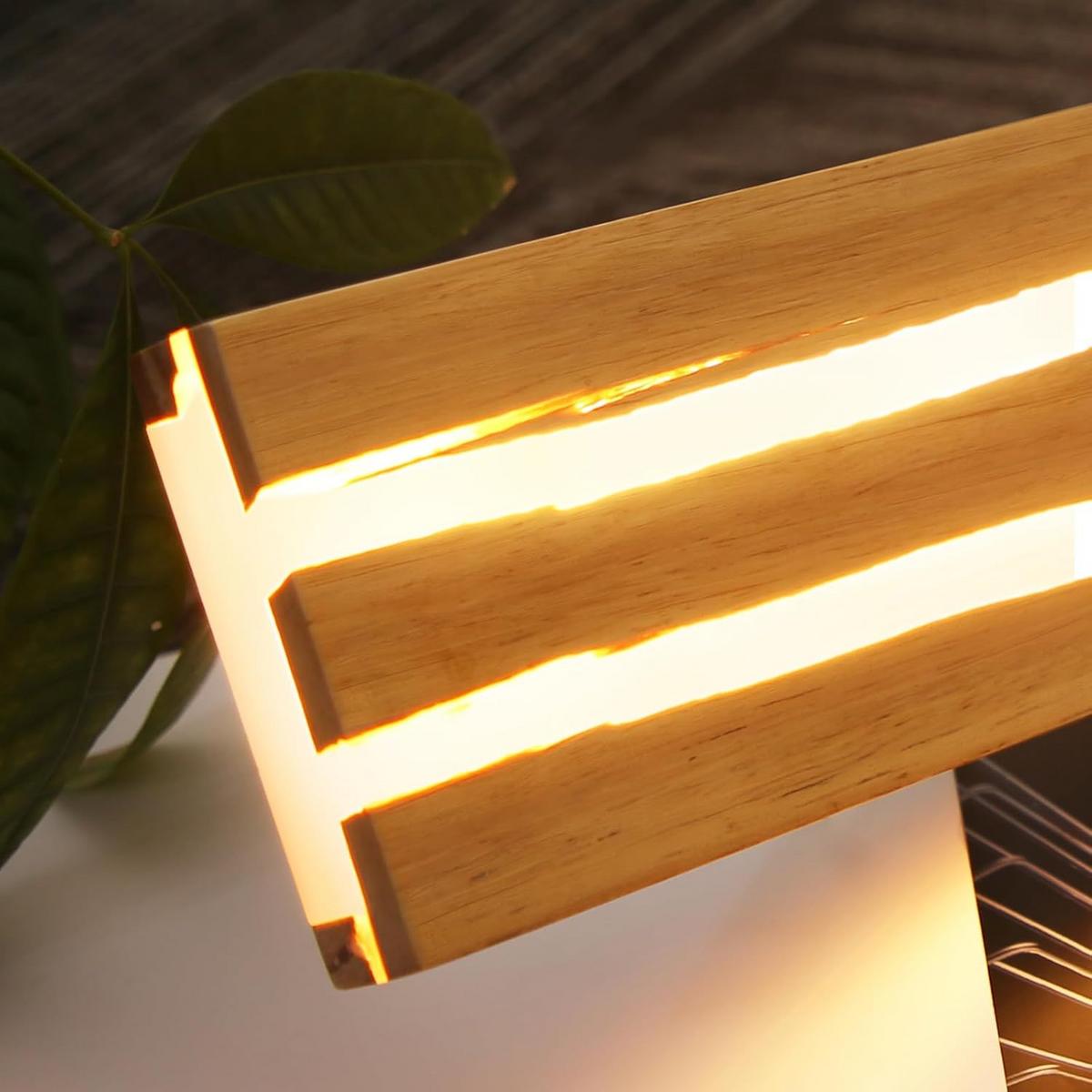 LED WANDLEUCHTE Olenly 50/8/3 cm - Braun, Holz/Metall (8/3/50cm) - ZMH