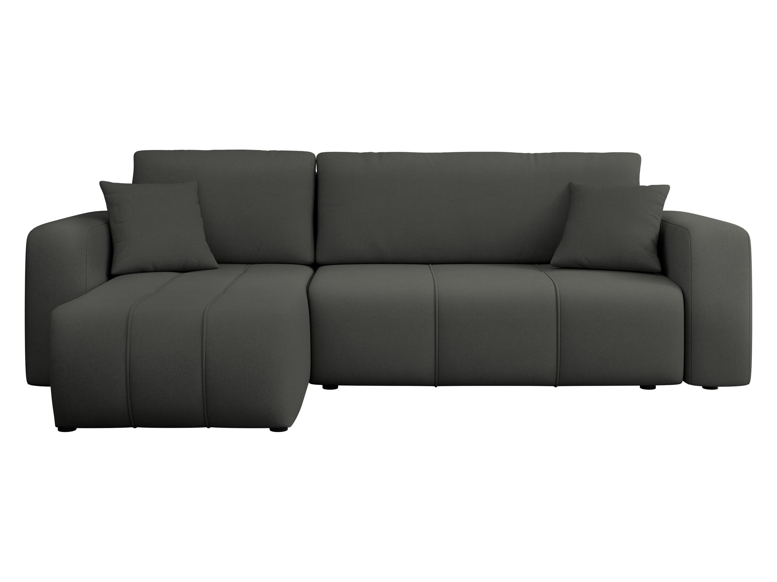 ECKSOFA Furyn - Anthrazit/Schwarz, Holz/Kunststoff (244/145cm) - MIRJAN24