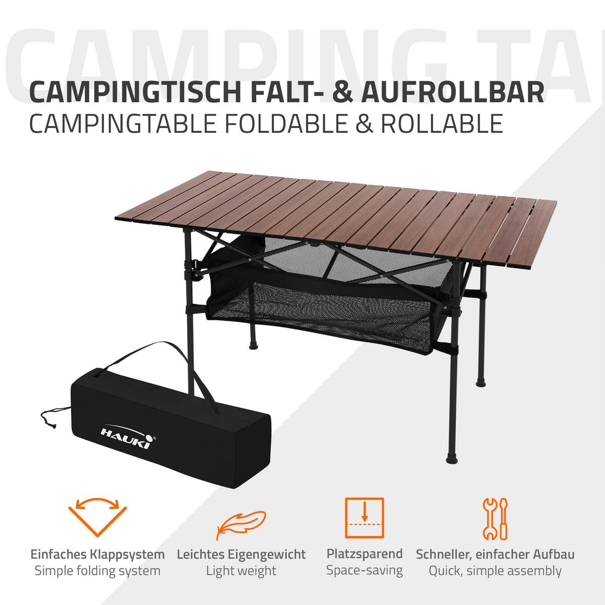CAMPINGTISCH Braun - Braun, Metall (55/118/64.5cm) - Hauki