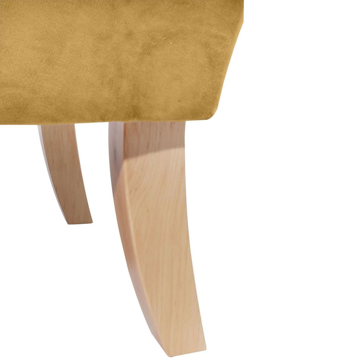 SESSEL Kaiya Bezug Samtvelours Buche natur / mais - Currygelb, Kunststoff (71/97/82cm) - 58aufmkessel