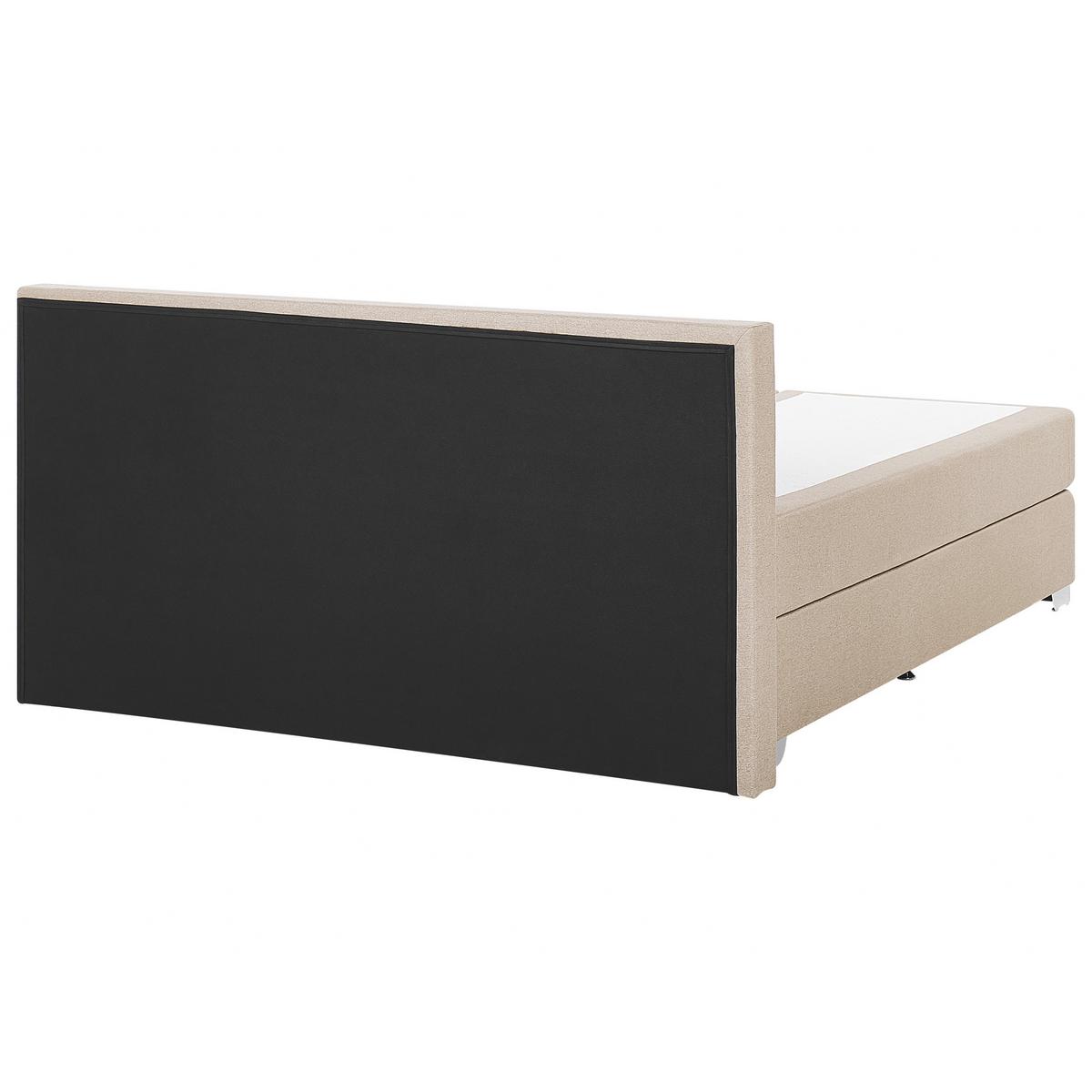 BOXSPRINGBETT 160/200cm Beige President - Beige, Textil (160/200cm) - Beliani