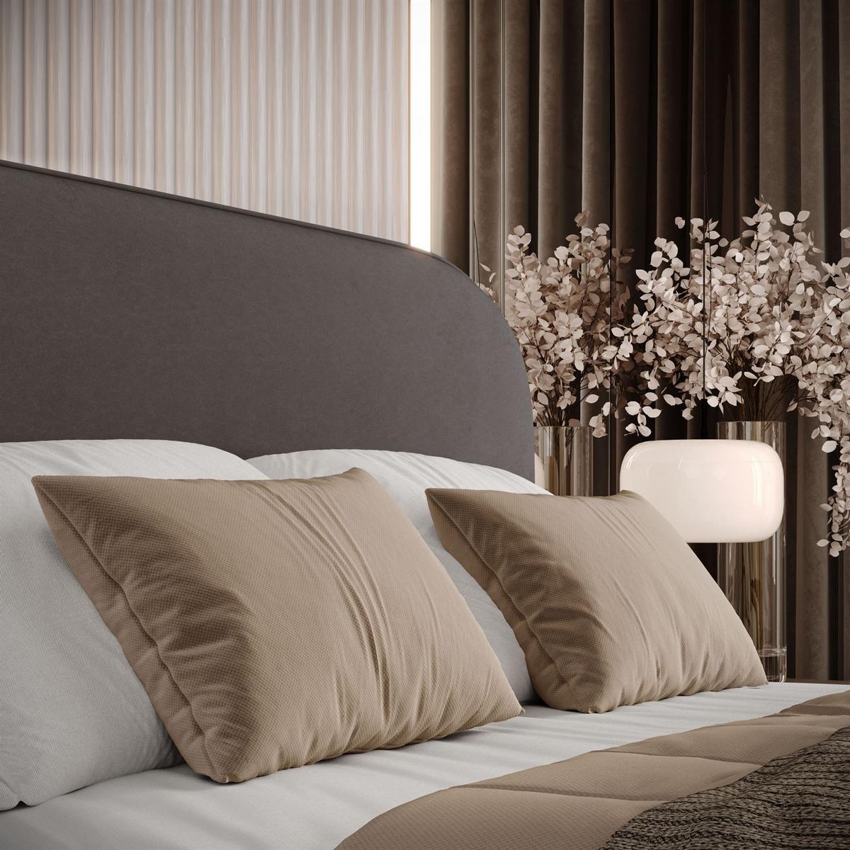 POLSTERBETT OLIMPIA mit Bettkasten 160x200, Castel 93 - Dunkelgrau, Textil (160/200cm) - Lookway