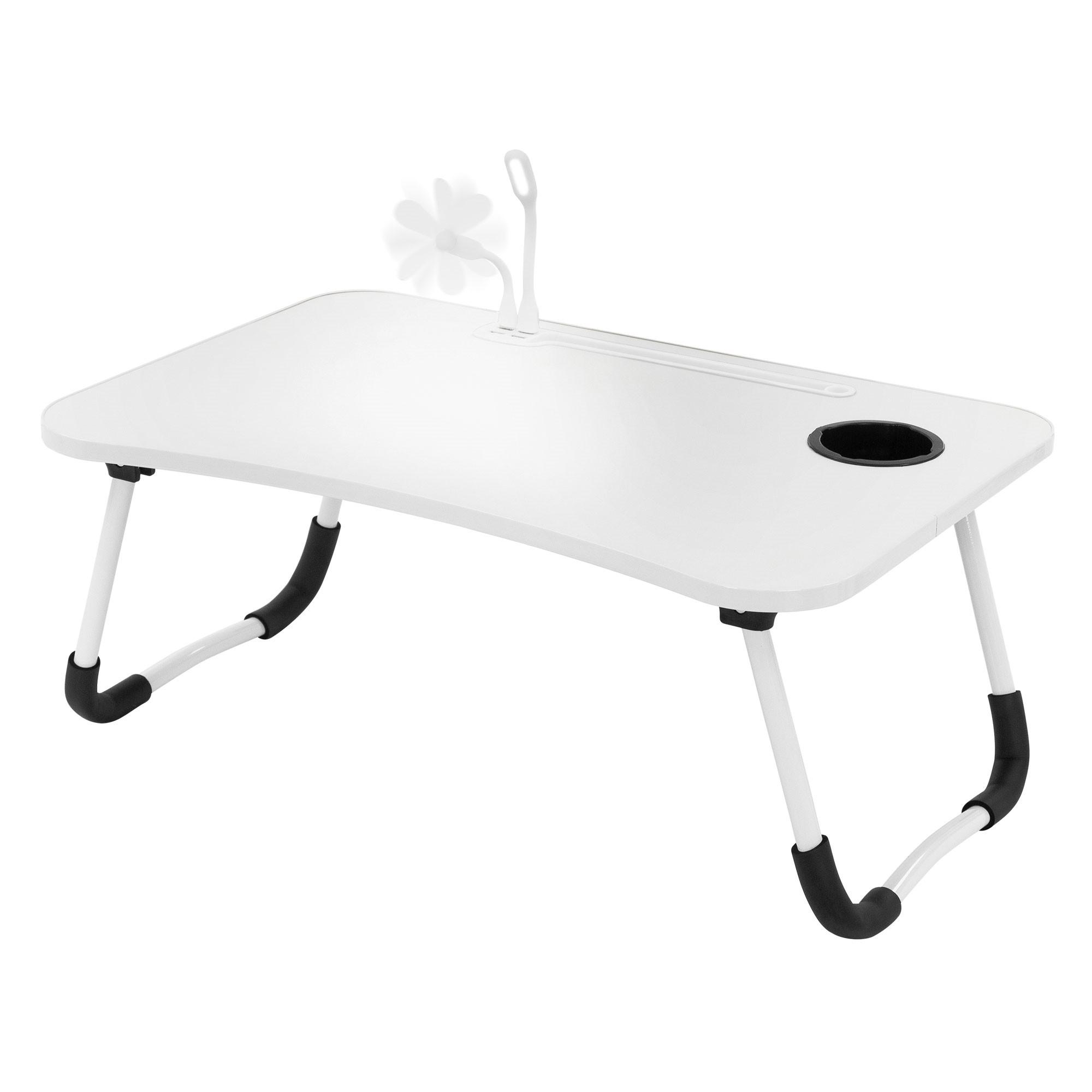 LAPTOPTISCH Weiß 60x40 cm klappbar - Weiß, Holzwerkstoff (60/40/25cm) - ML-DESIGN
