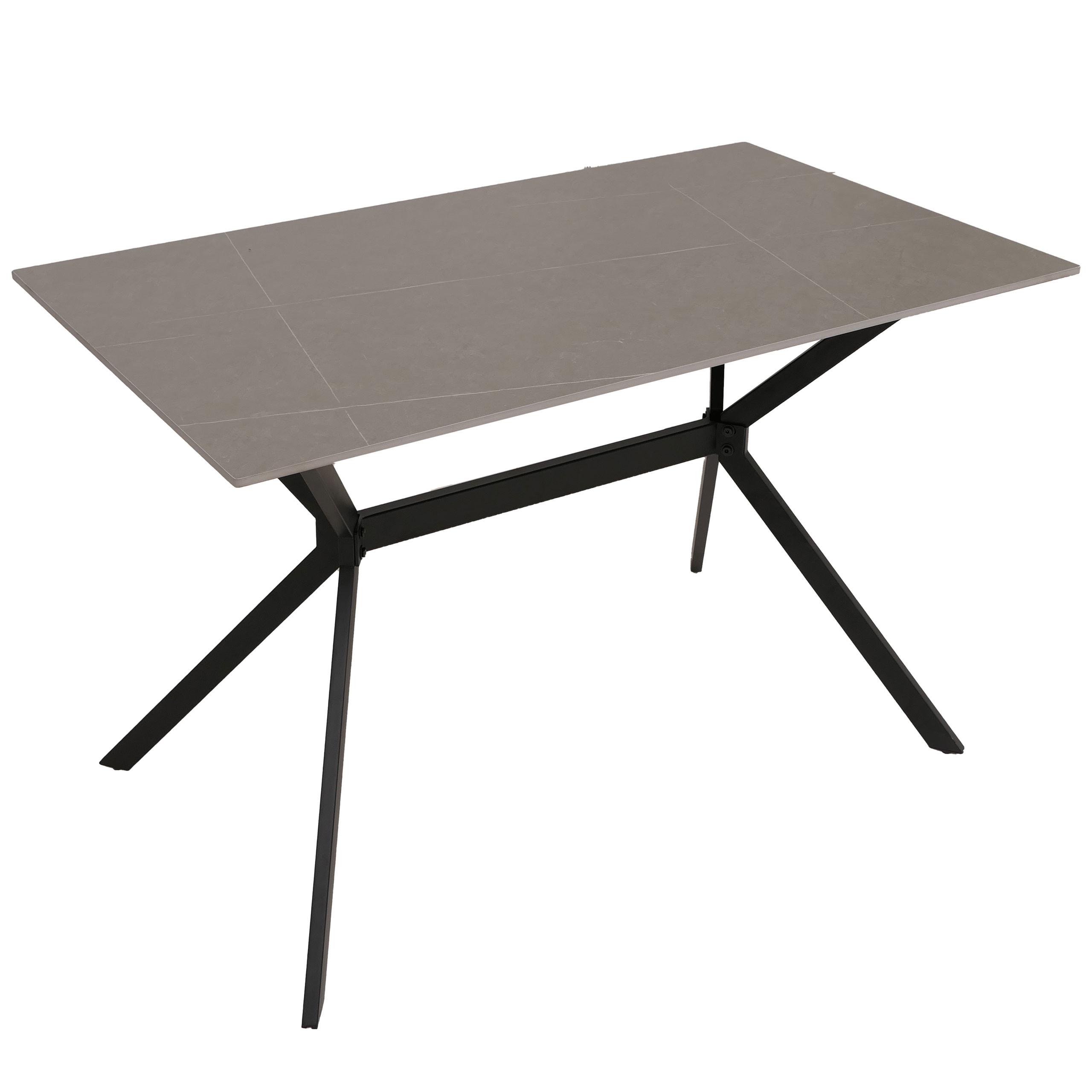ESSZIMMERTISCH eckig Grau - Grau, Stein (70/120/76cm) - MCW