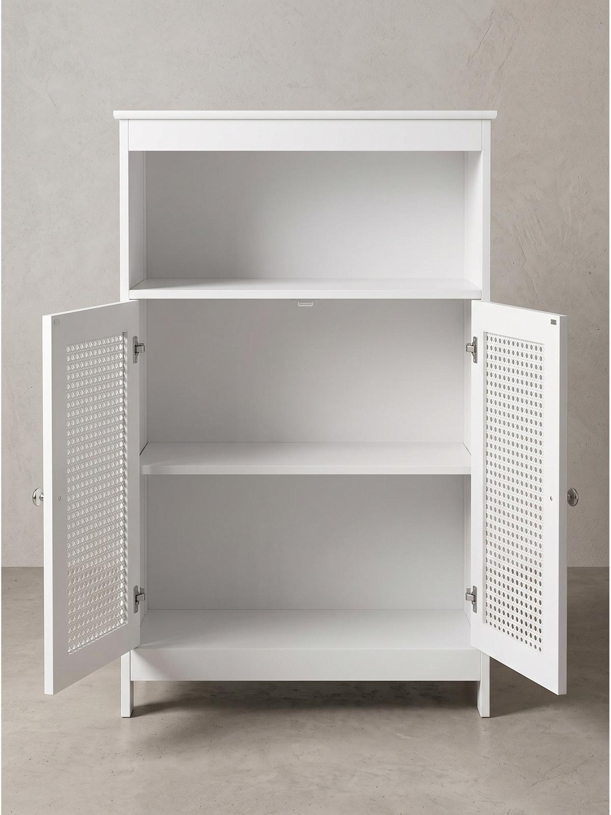 BADSCHRANK ADOUR, MDF, mit Stauraum, Weiß, 60 x 28 x 80 cm - Weiß, Holzwerkstoff/Metall (60/80/28cm) - KADIMA DESIGN