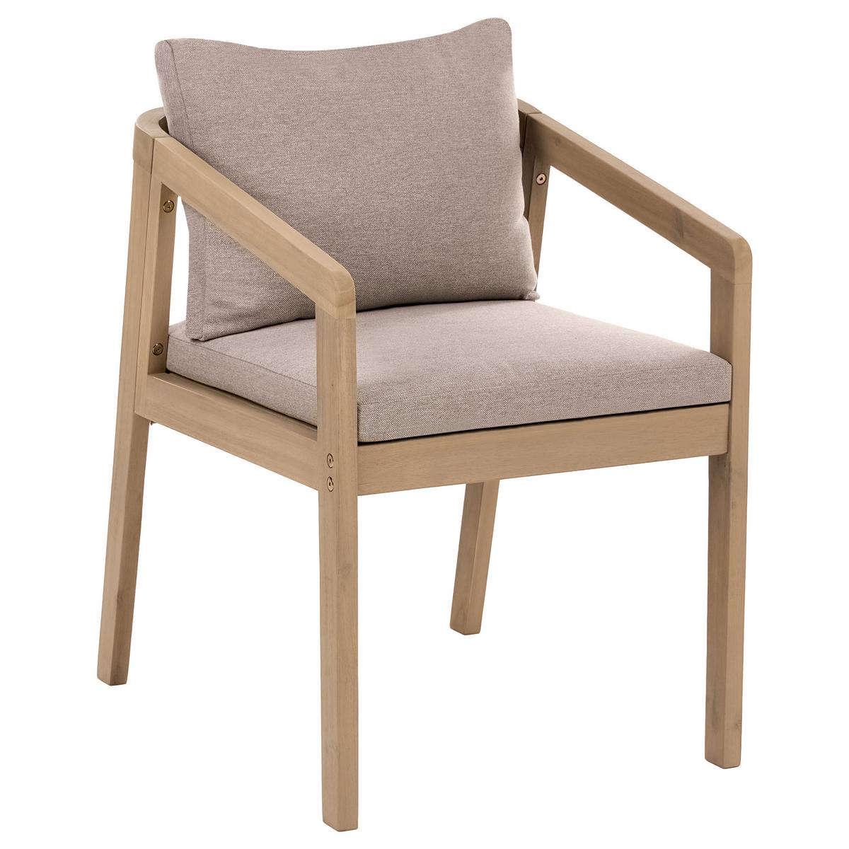 GARTENMÖBEL-SET 10-Sitzer zertifiziertes Akazienholz Hellbraun Toscanella - Hellbraun/Beige, Holz - Beliani
