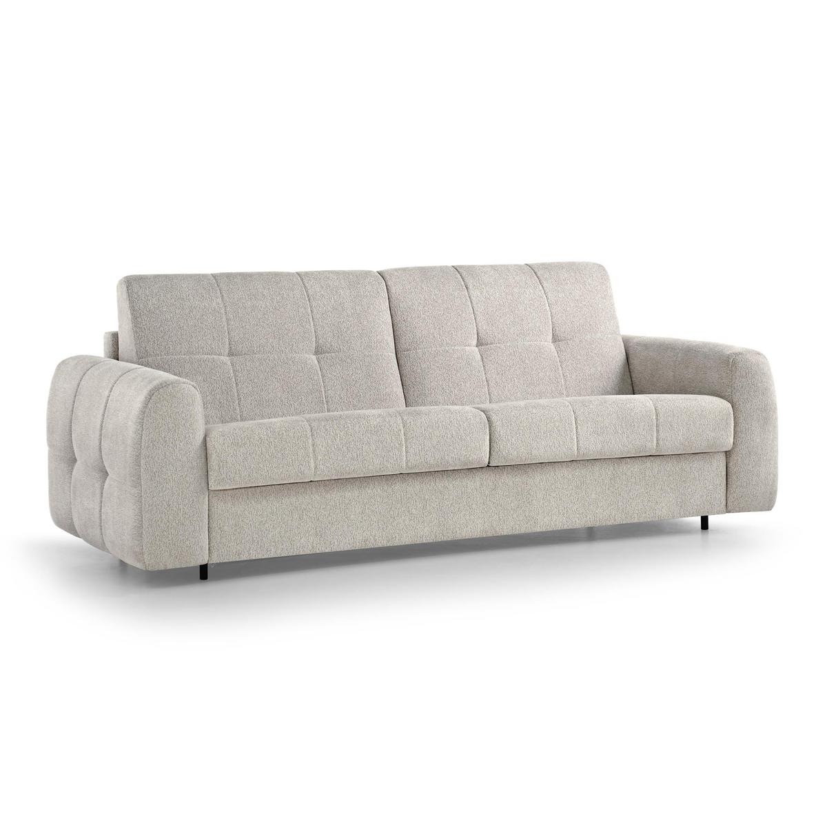 SCHLAFSOFA Pireus mit italienischem Gestell, 140x200, Olivgrün - Schwarz/Olivgrün, Textil (210/90/100cm) - Beautysofa