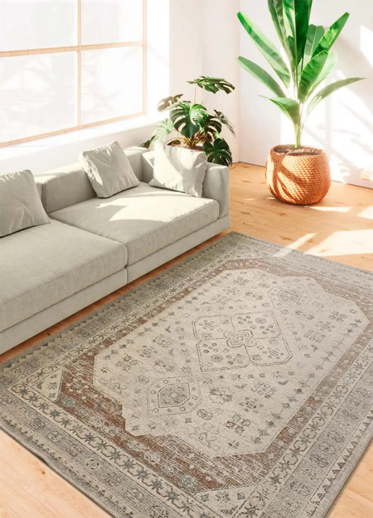 IN- & OUTDOOR-TEPPICH Grau / Kupfer Lua 120/170 cm - Grau/Kupferfarben, Textil (120/170cm) - Atticgo