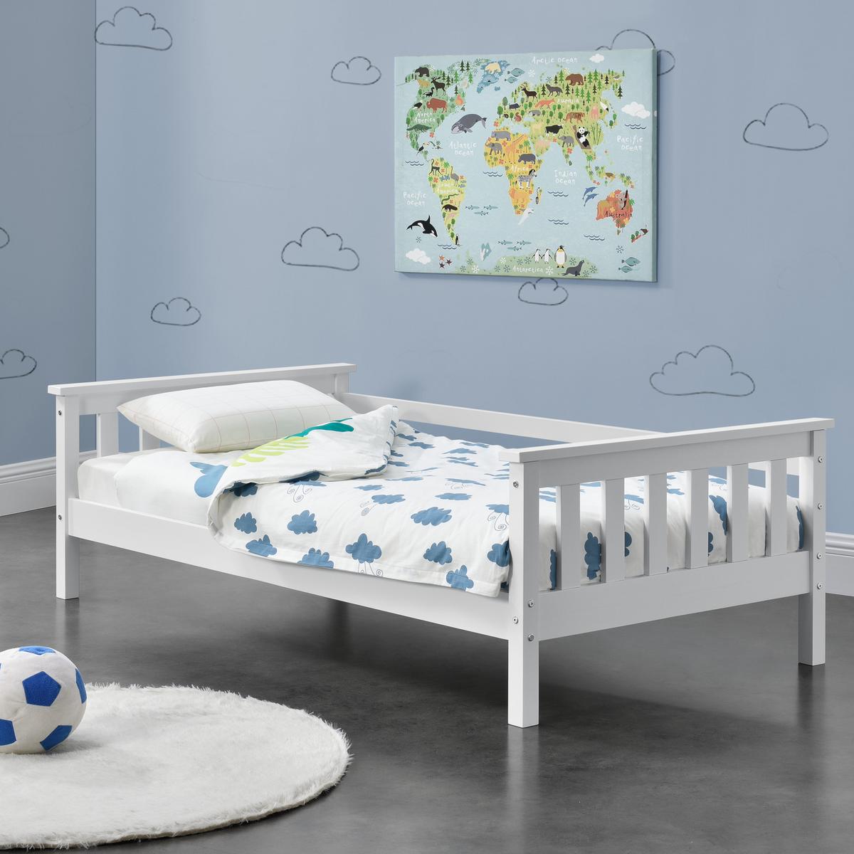 KINDERBETT Nuuk - Weiß, Holz (80/160cm) - [en.casa]