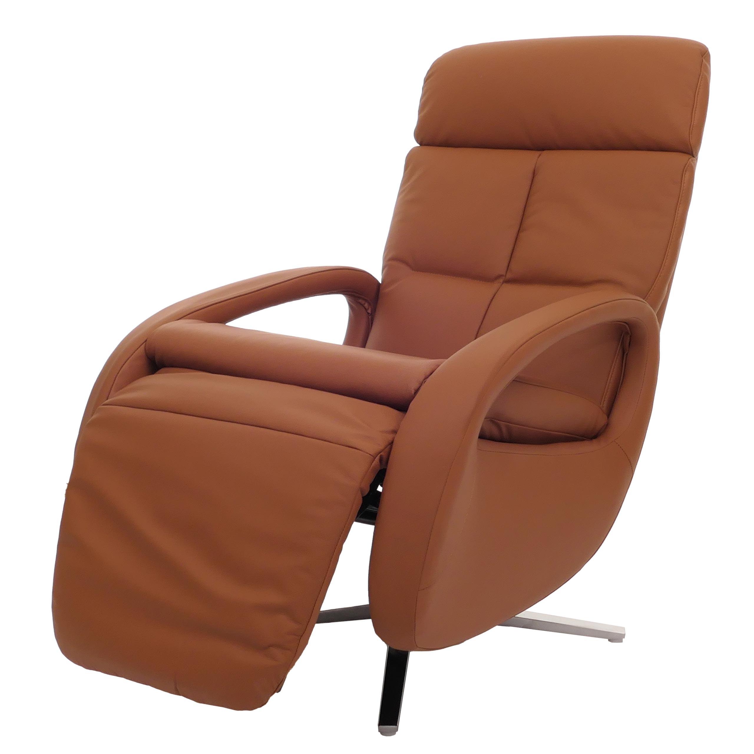 RELAXSESSEL Braun - Braun, Leder (70/109/147cm) - MCW