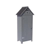 GARTENSCHRANK - GARTENTRUHE cabanon Anthrazit - Grau, Holz (54/179/77cm) - Habitat Garten