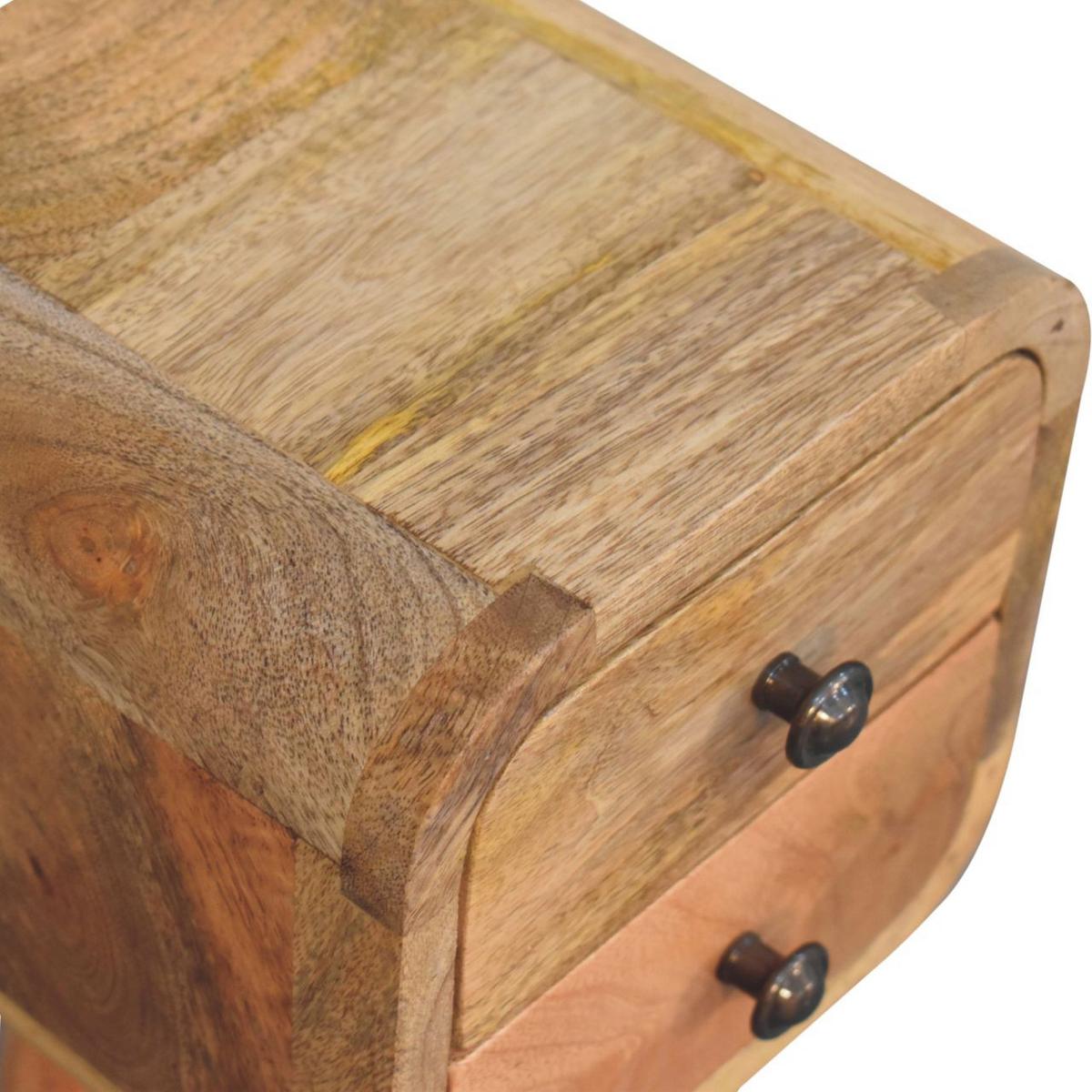 NACHTTISCH IN EICHENOPTIK, 2 SCHUBLADEN - Braun, Holz (20/40/20cm) - Artisan Furniture