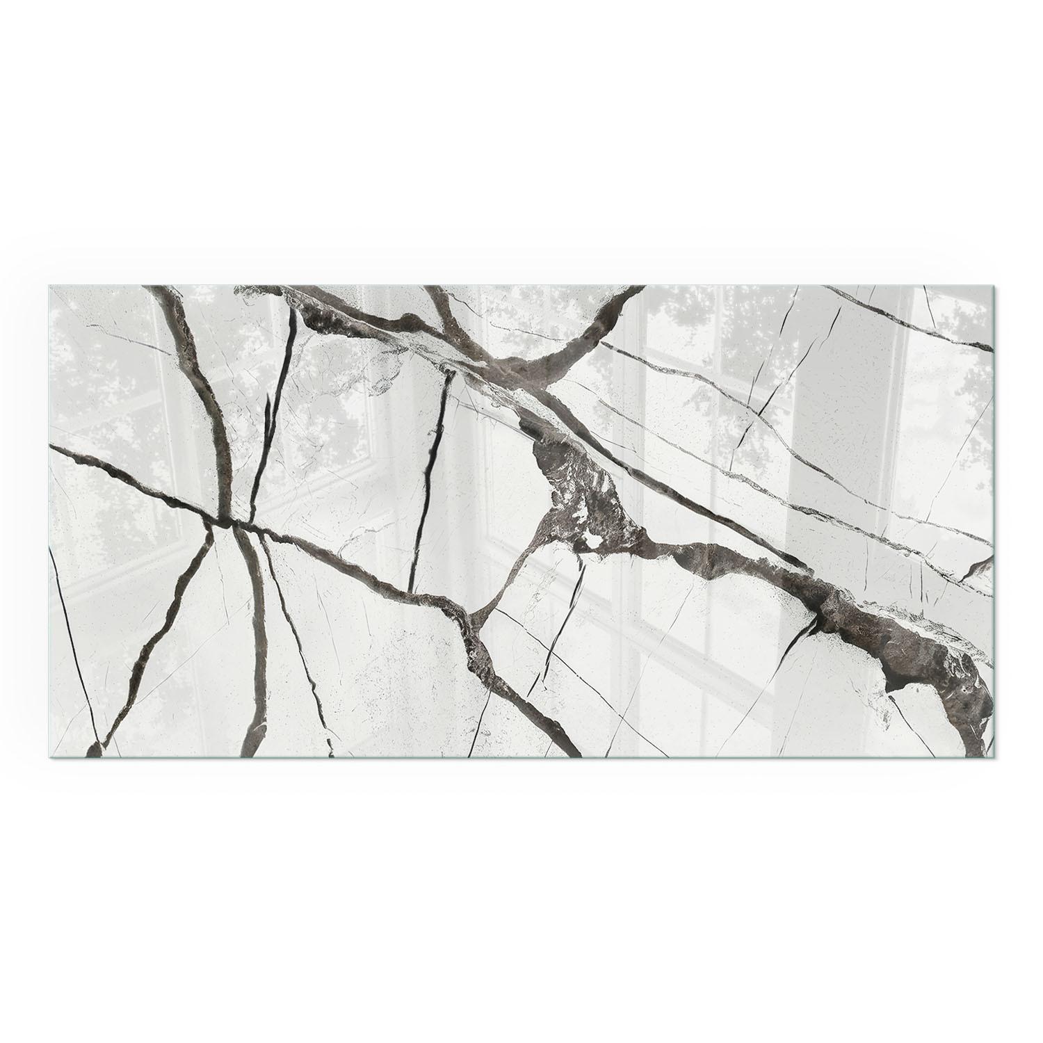 GLASPLATTE für Kamin 100x50 cm - Weiß, Glas (100/50/0.4cm) - TULUP