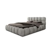 POLSTERBETT Aurelia Komplettset - Hellgrau, Holzwerkstoff/Textil (140/200cm) - Fun Möbel