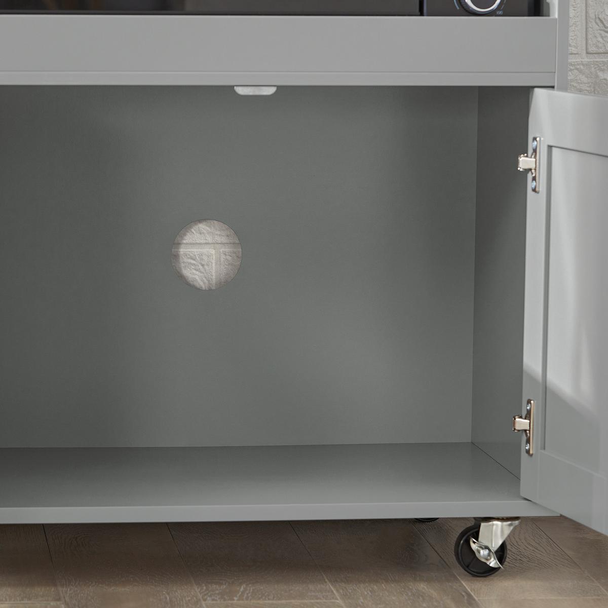 MIKROWELLENSCHRANK Grau - Grau, Holzwerkstoff (89/89/40cm) - SoBuy