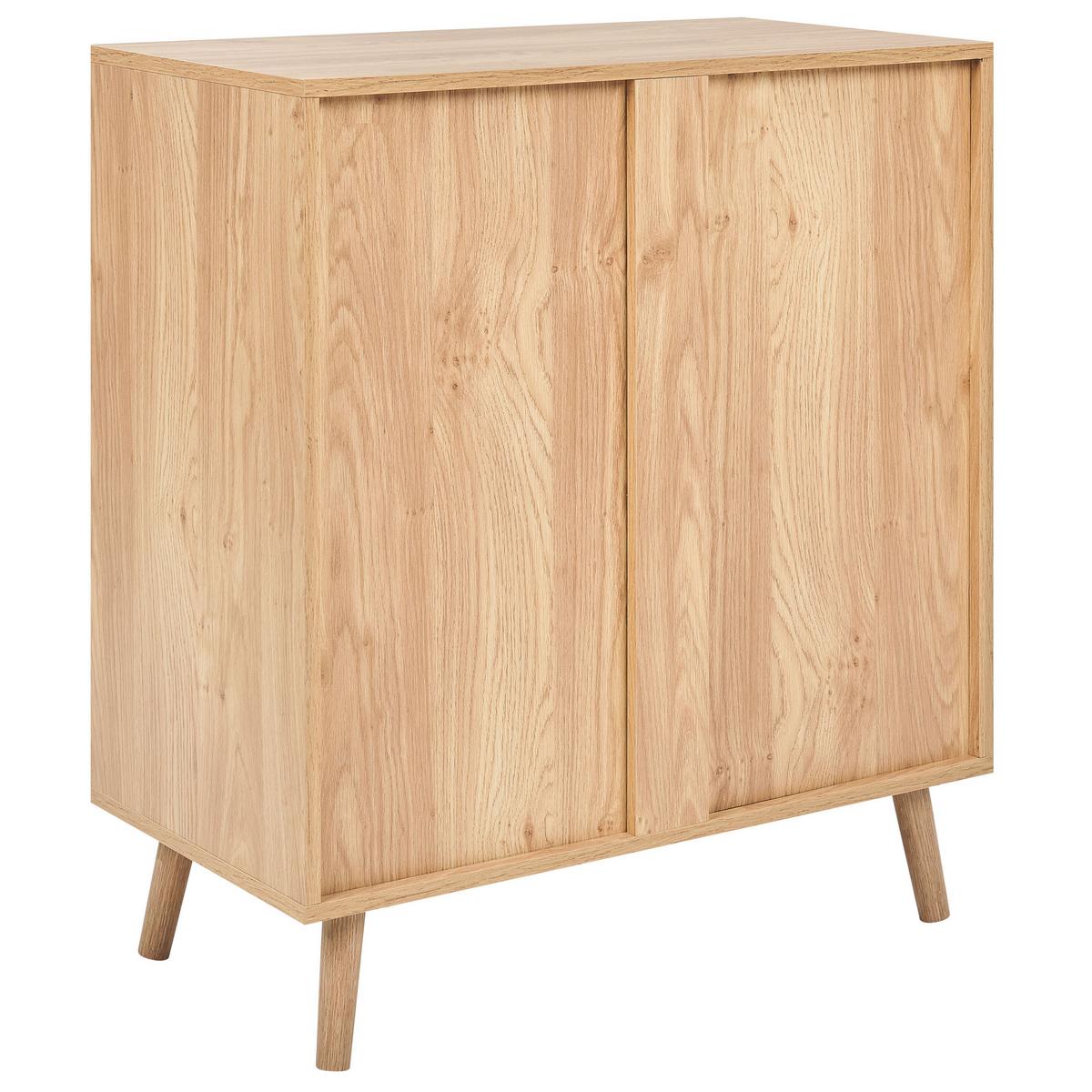 SCHRANK Schwarz Bristow - Schwarz, Holzwerkstoff (76/84/40cm) - Beliani