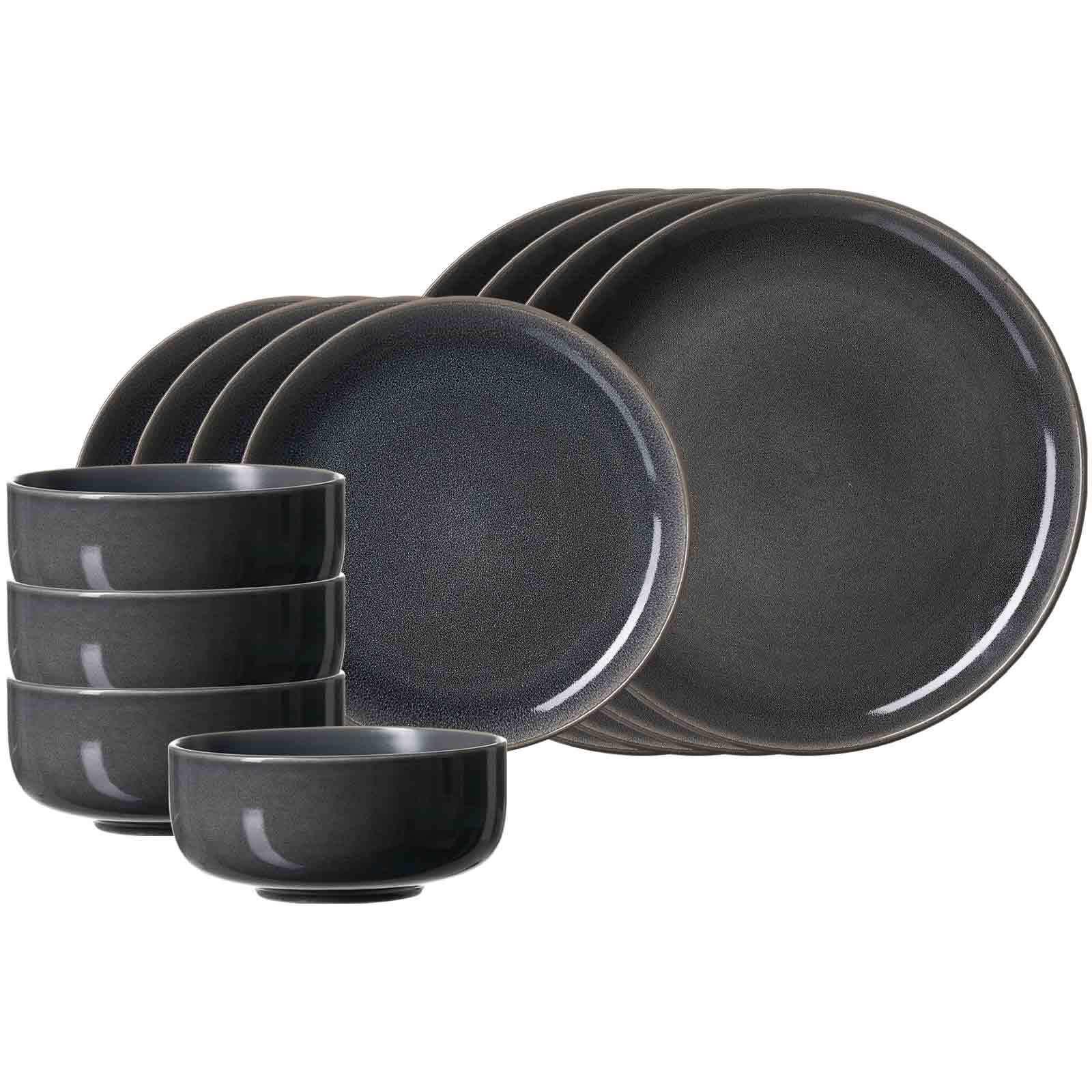 BASIC-SET Toledo grau 12-tlg. - Grau, Keramik (2/2/2cm) - Ritzenhoff Breker