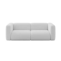 MODULARES Sofa 2-SITZER MIRA-S1 228x89x70 Hellgrau cm Bouclé - Silberfarben/Hellgrau, Holzwerkstoff/Kunststoff (228/70/89cm) - ALTDECOR