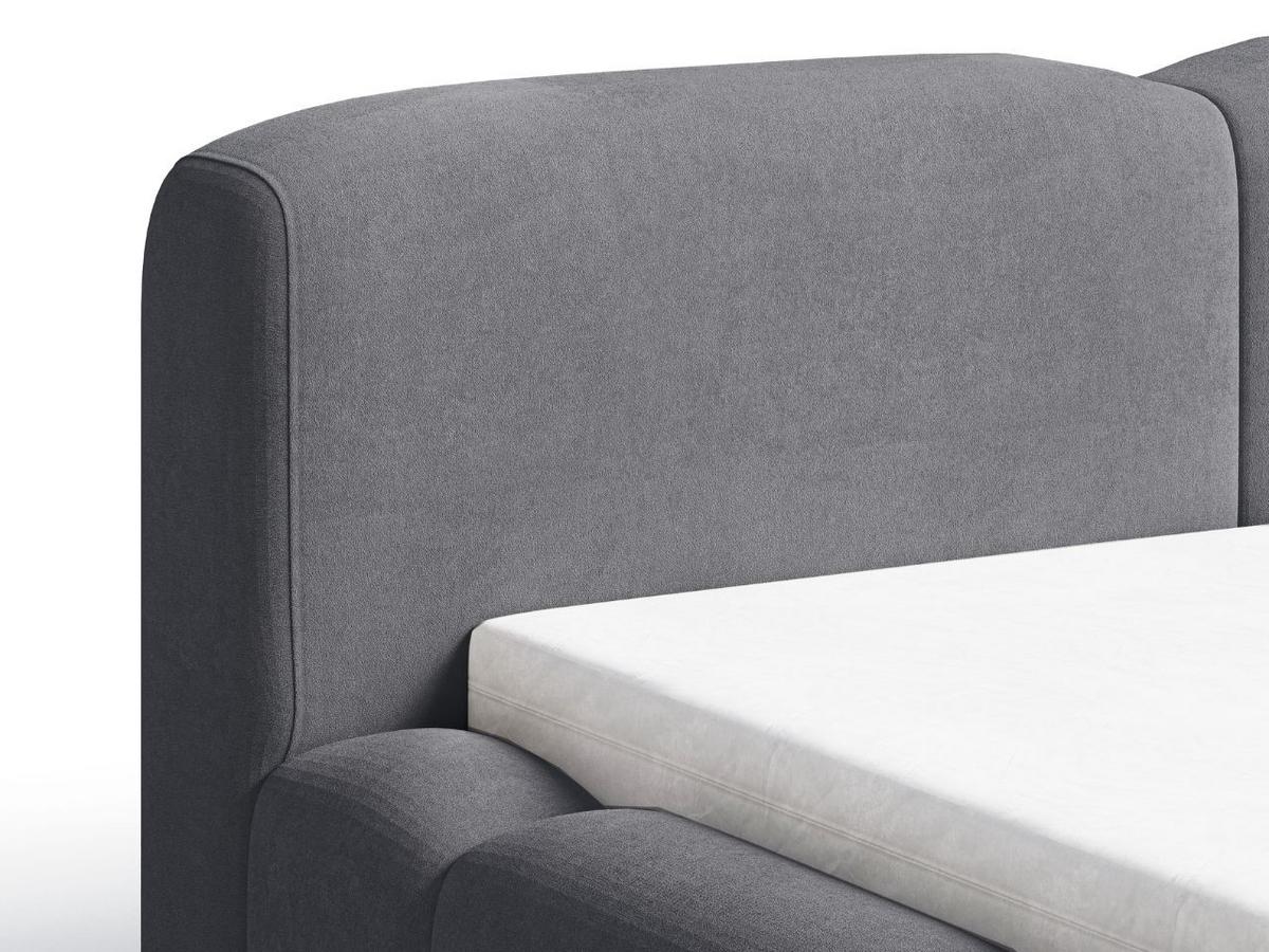 POLSTERBETT Aubi 160x200 Dunkelgrau - Dunkelgrau, Textil (160/200cm) - Graingold