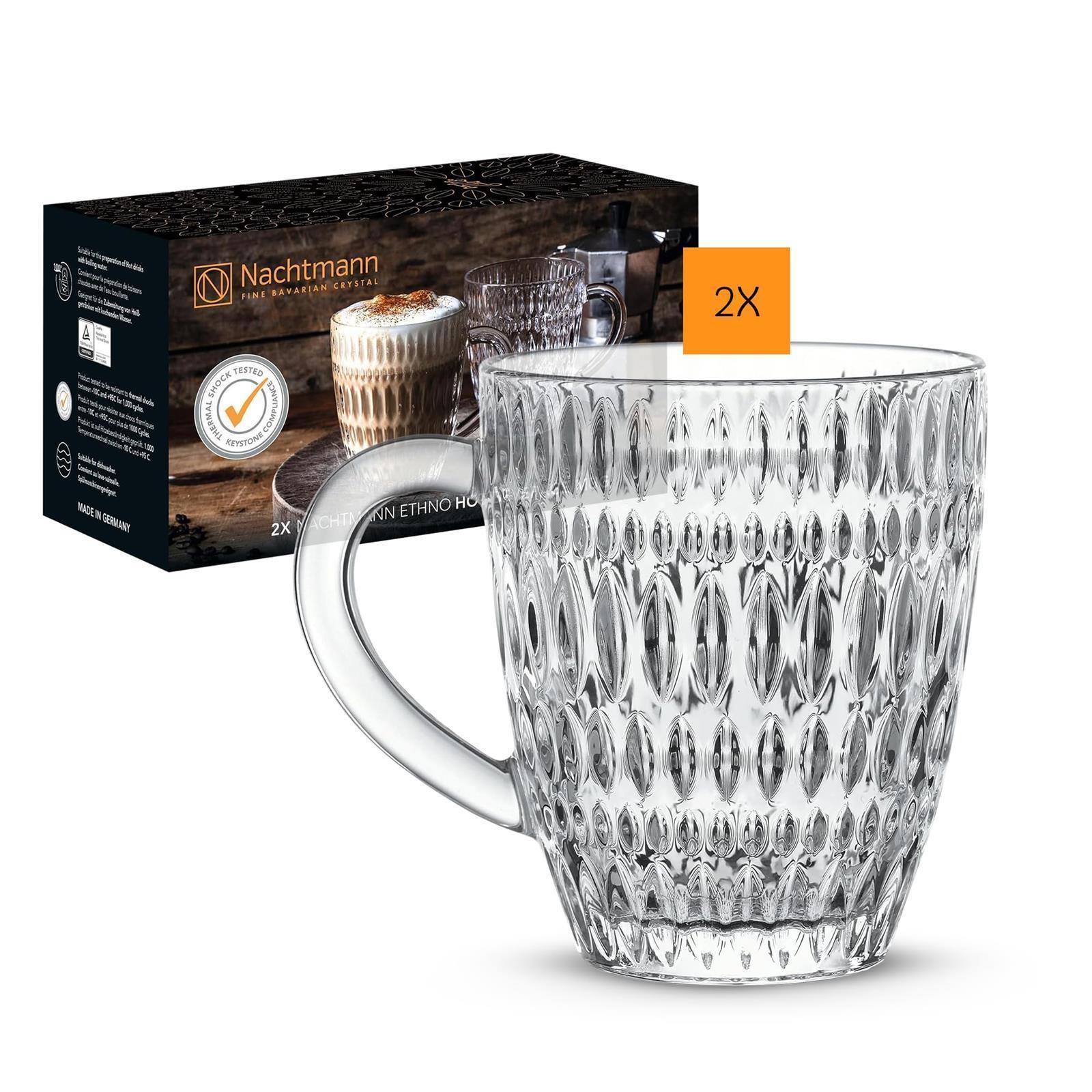 KAFFEEBECHER Ethno Barista transparent 392 ml 2er Set - Transparent, Glas (0.392L) - Nachtmann