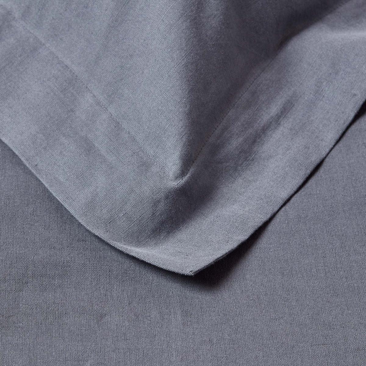 KISSENBEZUG Leinen mit Stehsaum - Dunkelgrau, Textil (50/90cm) - Homescapes