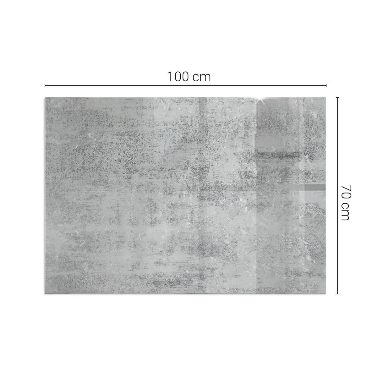 GLASPLATTE für Kamin 100x70 cm - Grau, Glas (100/70/0.4cm) - TULUP