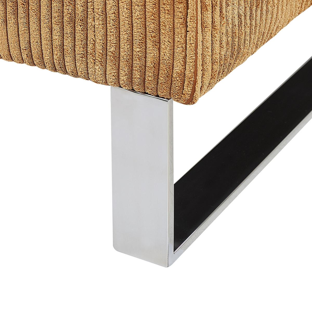 SESSEL Cord Braun Vind - Braun, Textil/Metall (76/82/82cm) - Beliani