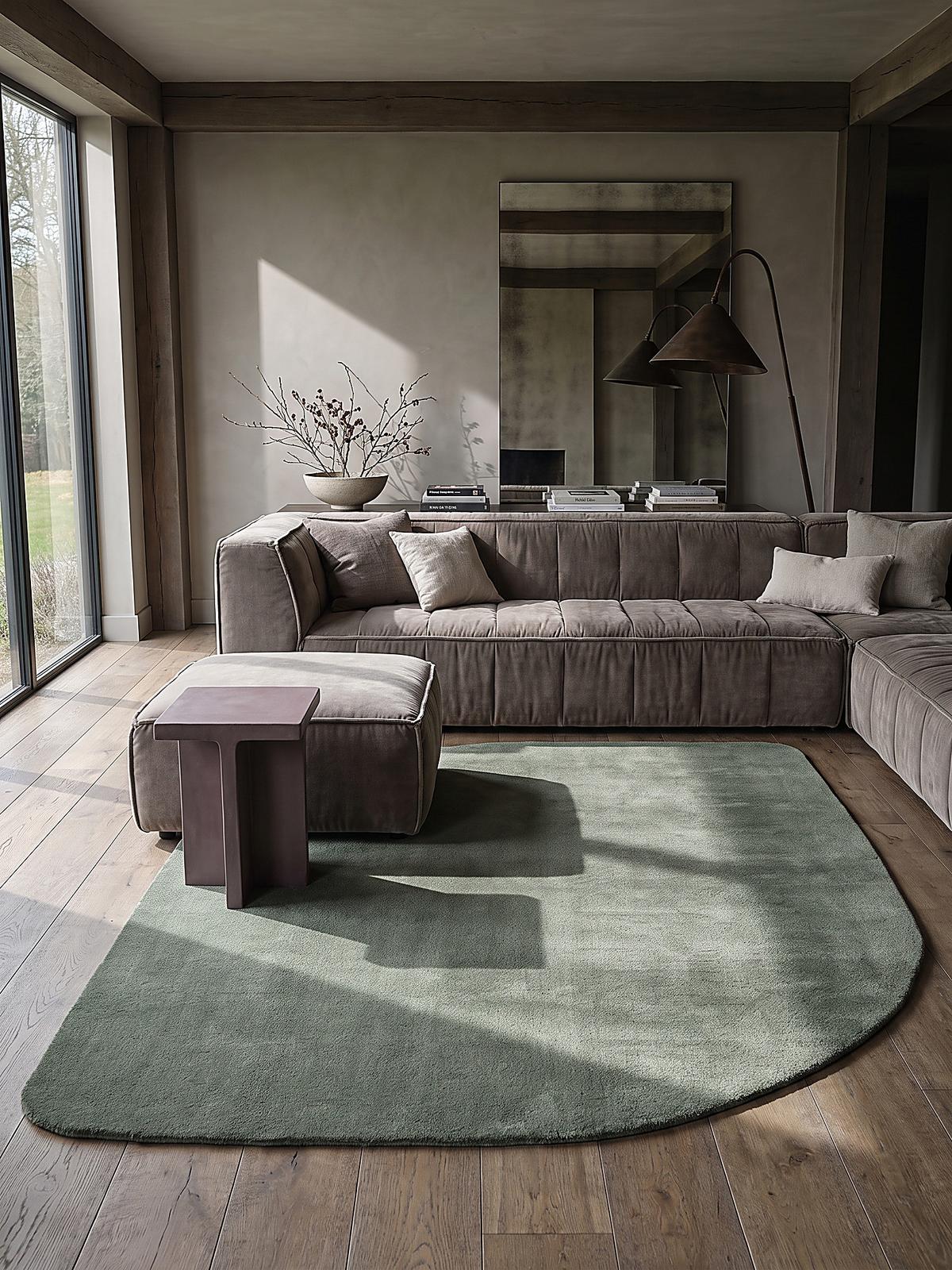 HOCHFLORTEPPICH Antirutsch Uni TIRSO Polyester Waldgrün 160 x 220 cm - Grün, Textil (160/220cm) - KADIMA DESIGN