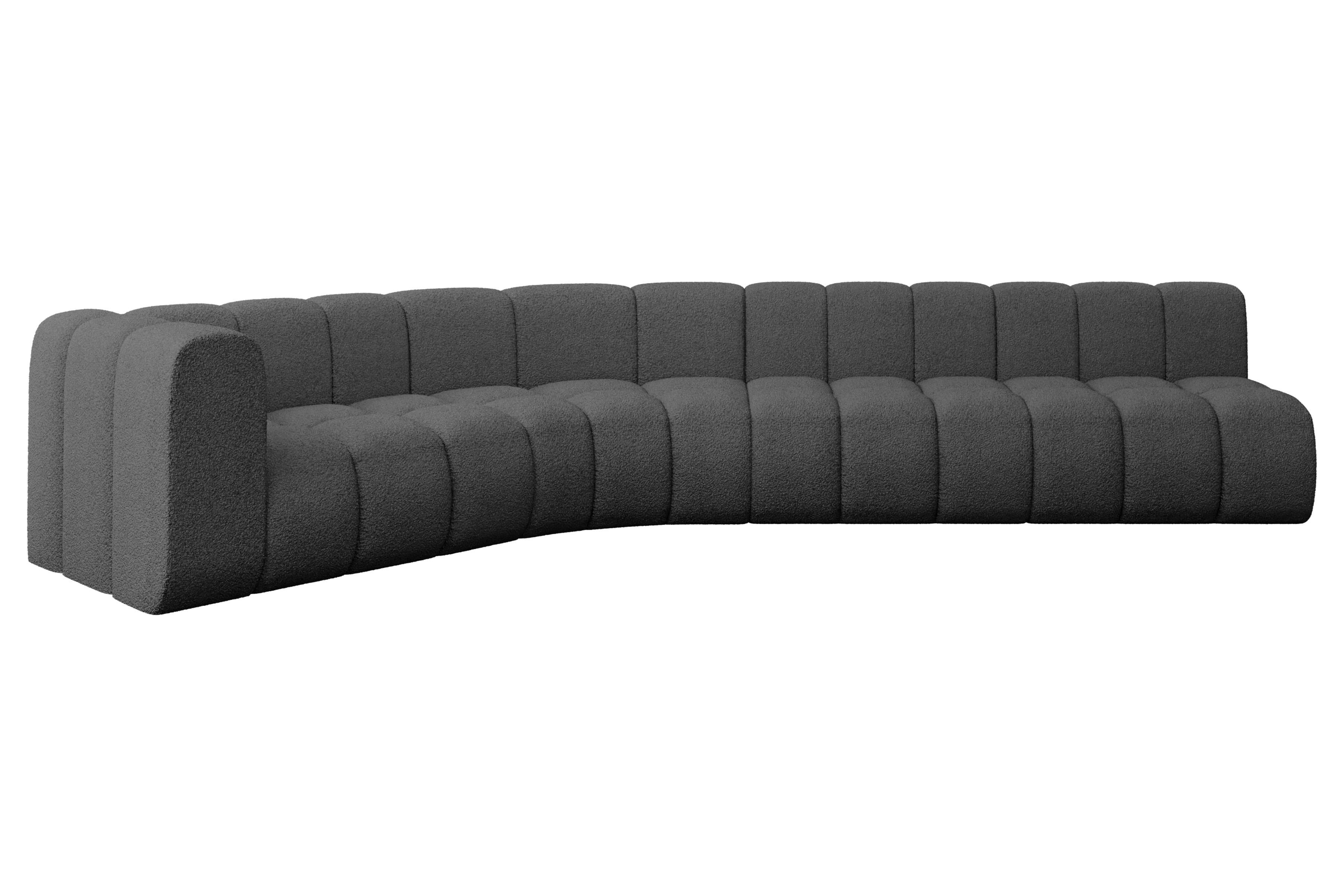 ECKSOFA modulares Sofa Karex-L2 - 399x194x70 cm Grau - Grau, Holzwerkstoff/Textil (399/194cm) - ALTDECOR