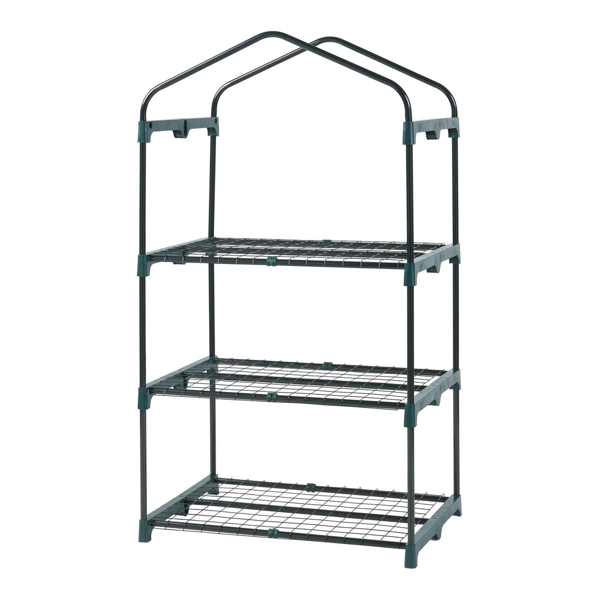 GEWÄCHSHAUS Chaam - Grün, Metall (69/125/49cm) - [en.casa]
