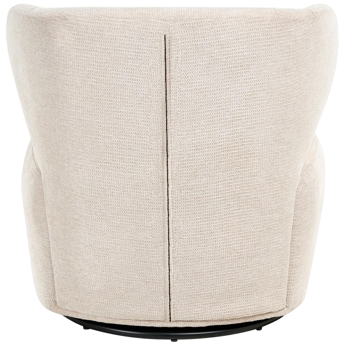 DREHSESSEL Stoff Beige Alvdal - Beige, Textil (74/73/79cm) - Beliani