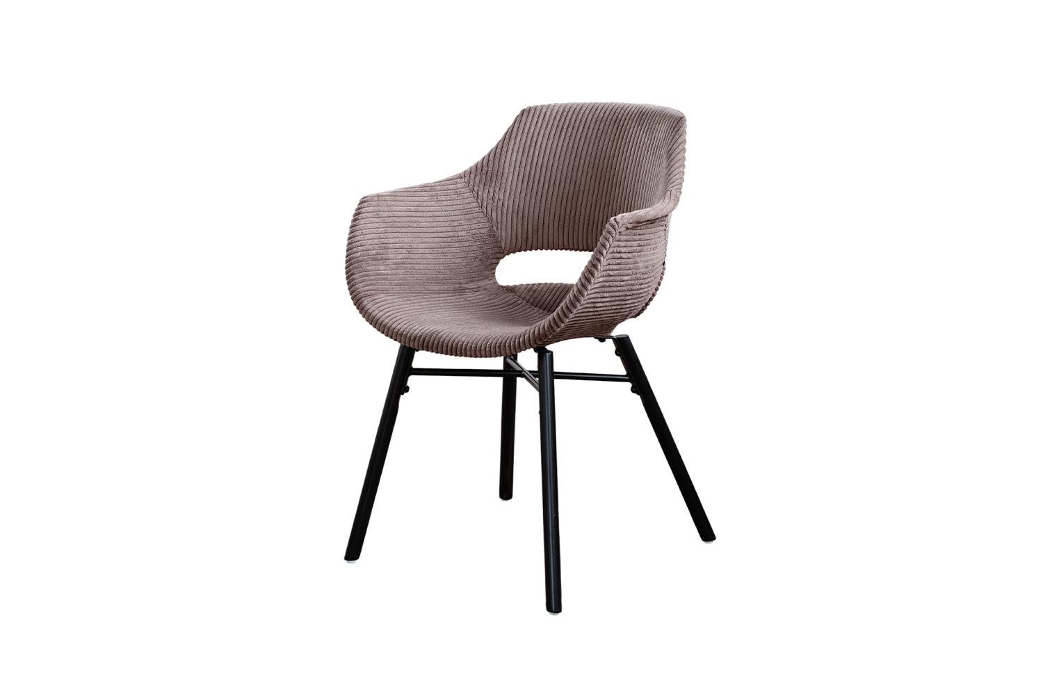 ESSZIMMERSTUHL ZAJA Braun Cord (1er-Set) - Braun, Textil (57/82/59cm) - KAWOLA