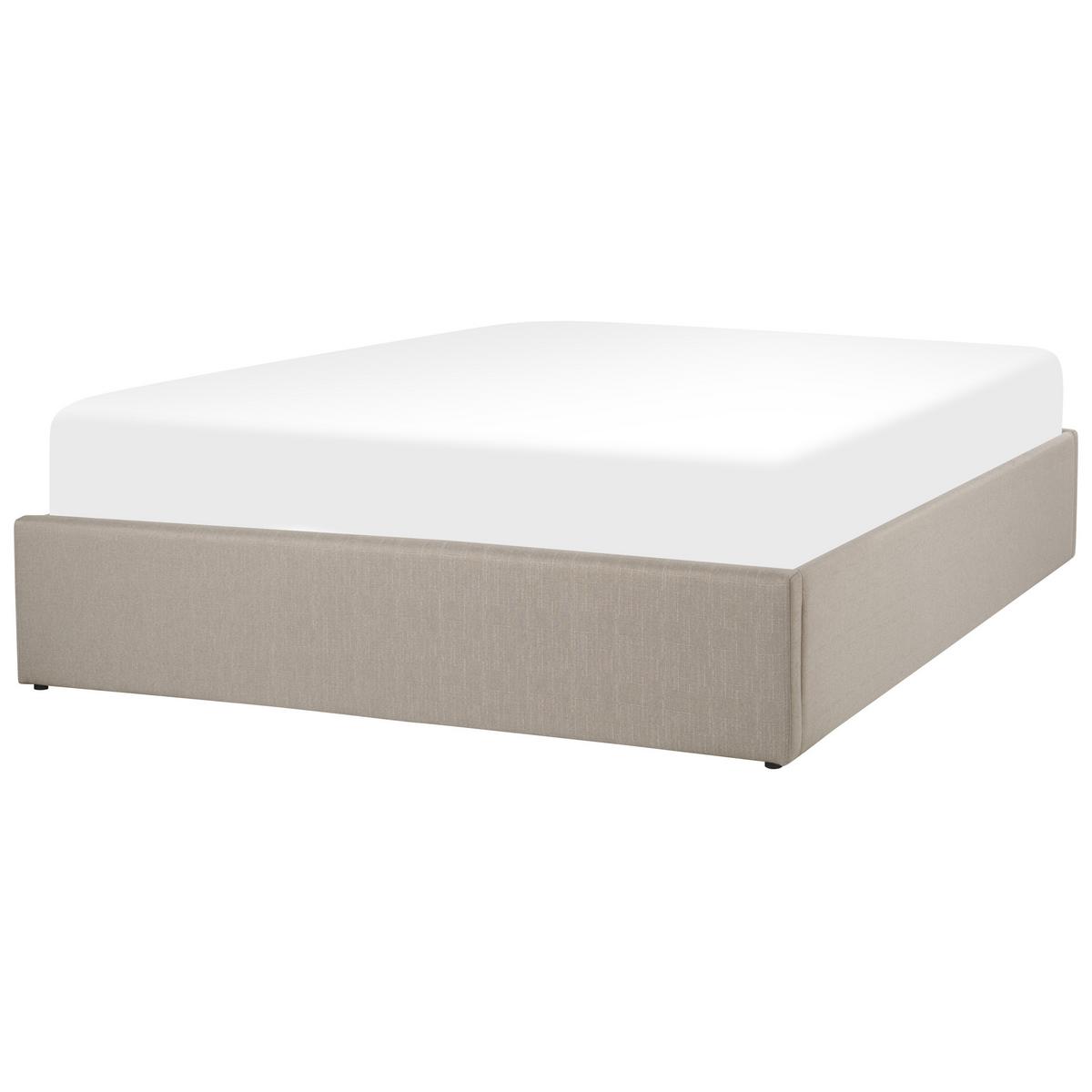 POLSTERBETT 140/200cm Beige Dinan - Beige, Holz/Textil (140/200cm) - Beliani