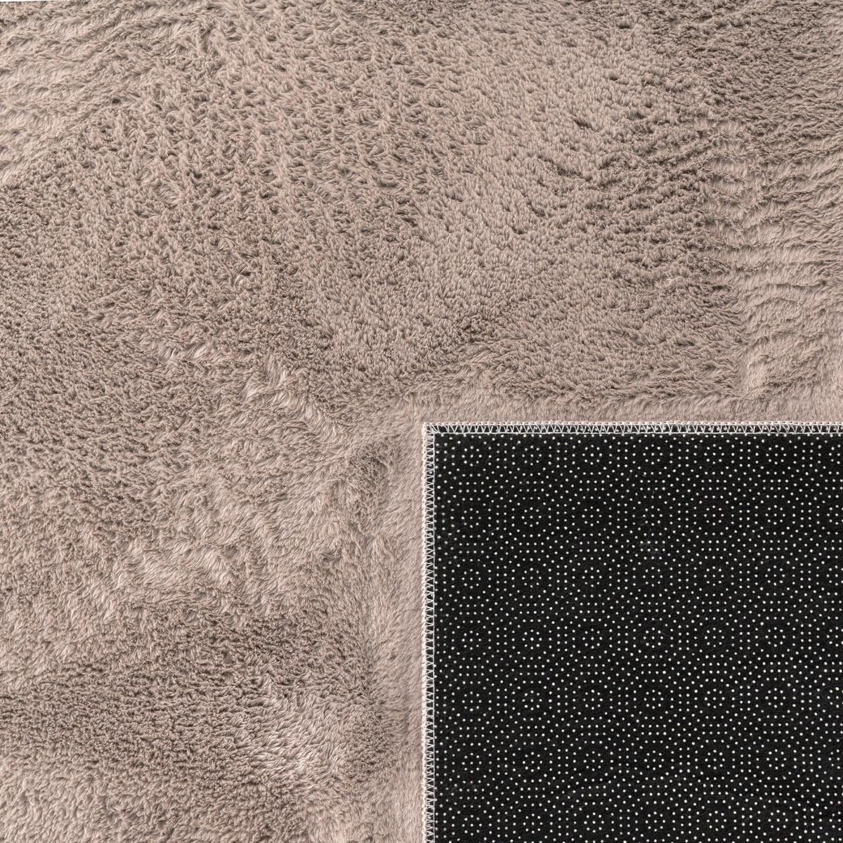 KURZFLORTEPPICH, einfarbig, aus Polyester, Taupe, Ø 120 cm - Braun, Textil (120/120cm) - KADIMA DESIGN