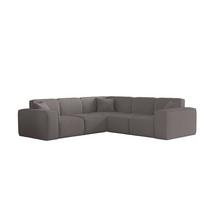 ECKSOFA Univ Celes Premium Ascot Bukla - Taupe, Holzwerkstoff/Textil (246/246cm) - Fun Möbel