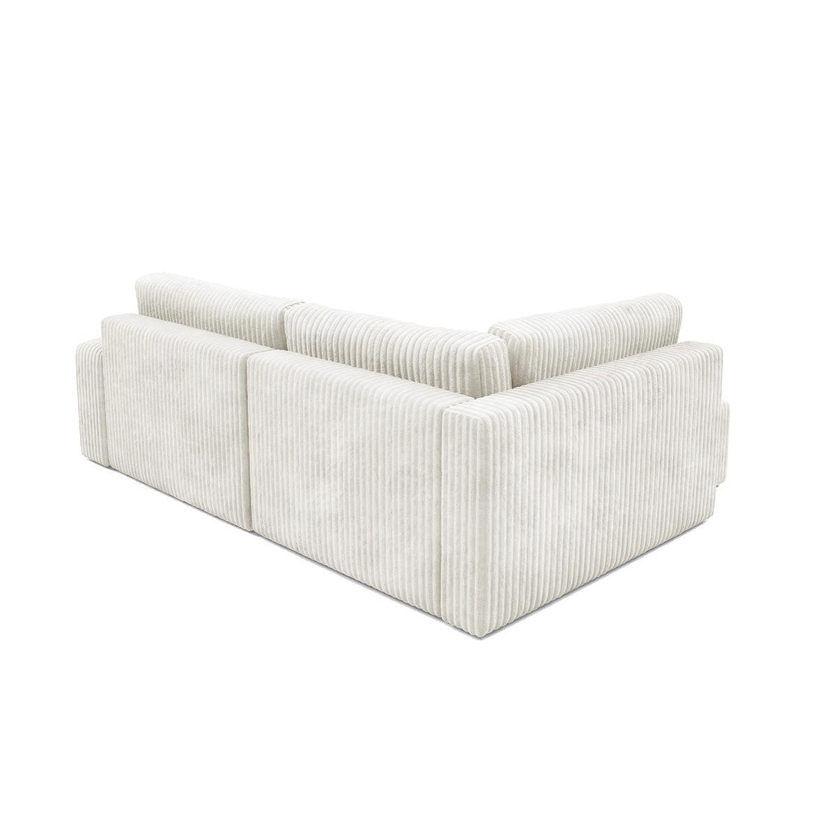 ECKSOFA Angela 4 Sitzplätze Weiß - Weiß, Holz (245/182cm) - Petits-meubles