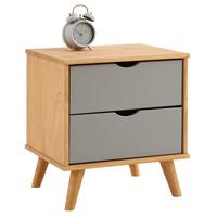 NACHTTISCH COLIMA - Naturfarben/Grau, Holz (50/46/40cm) - IDIMEX