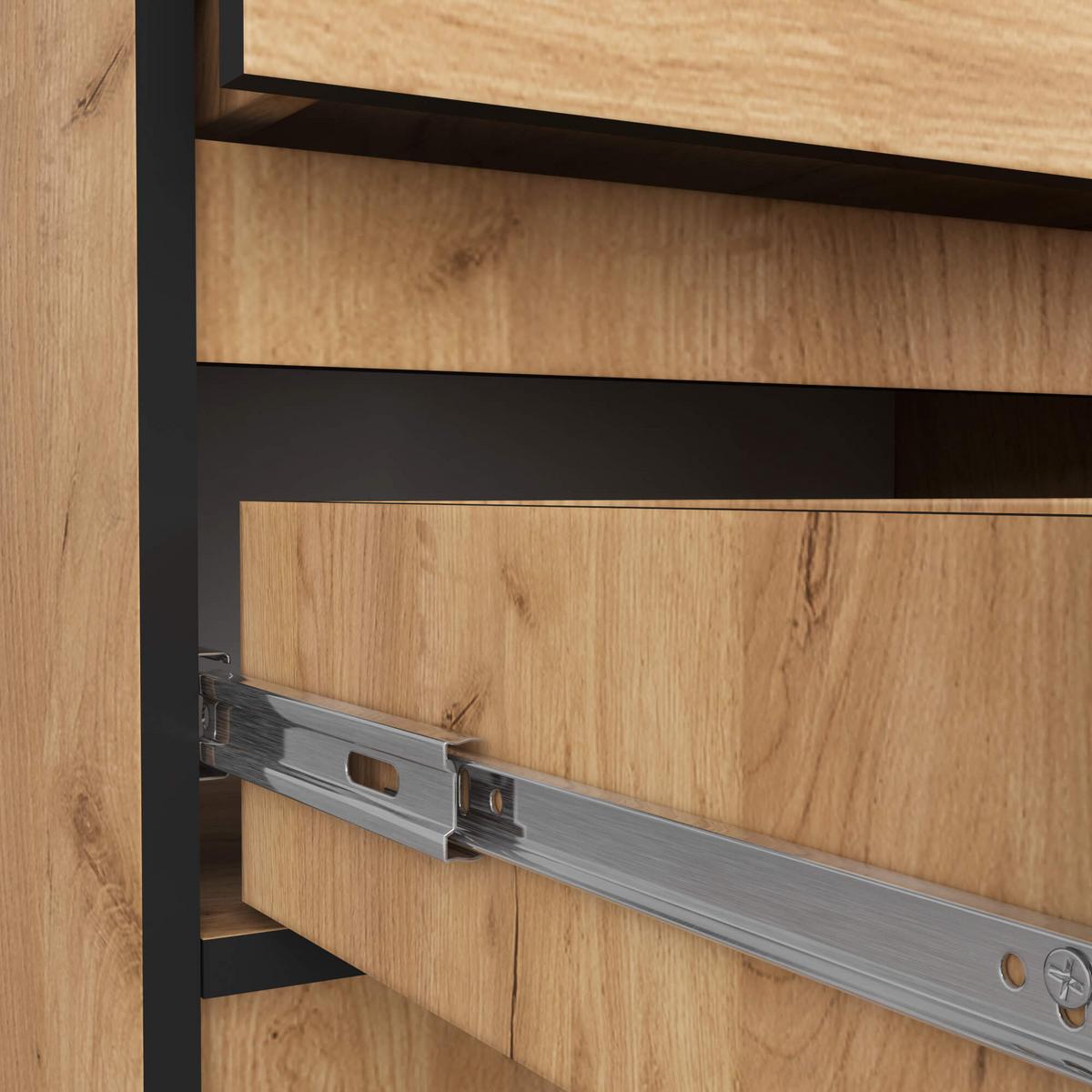 KOMMODE Eiche Craft 55/60/40 - Eiche San Remo, Holzwerkstoff (60/55/40cm) - RAUMHIRSCH FURNITURE